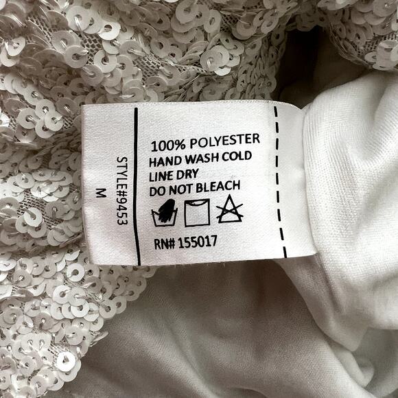 Bella & Bloom Sequin Satin Shoulder Tie Romper - Picture 7 of 8